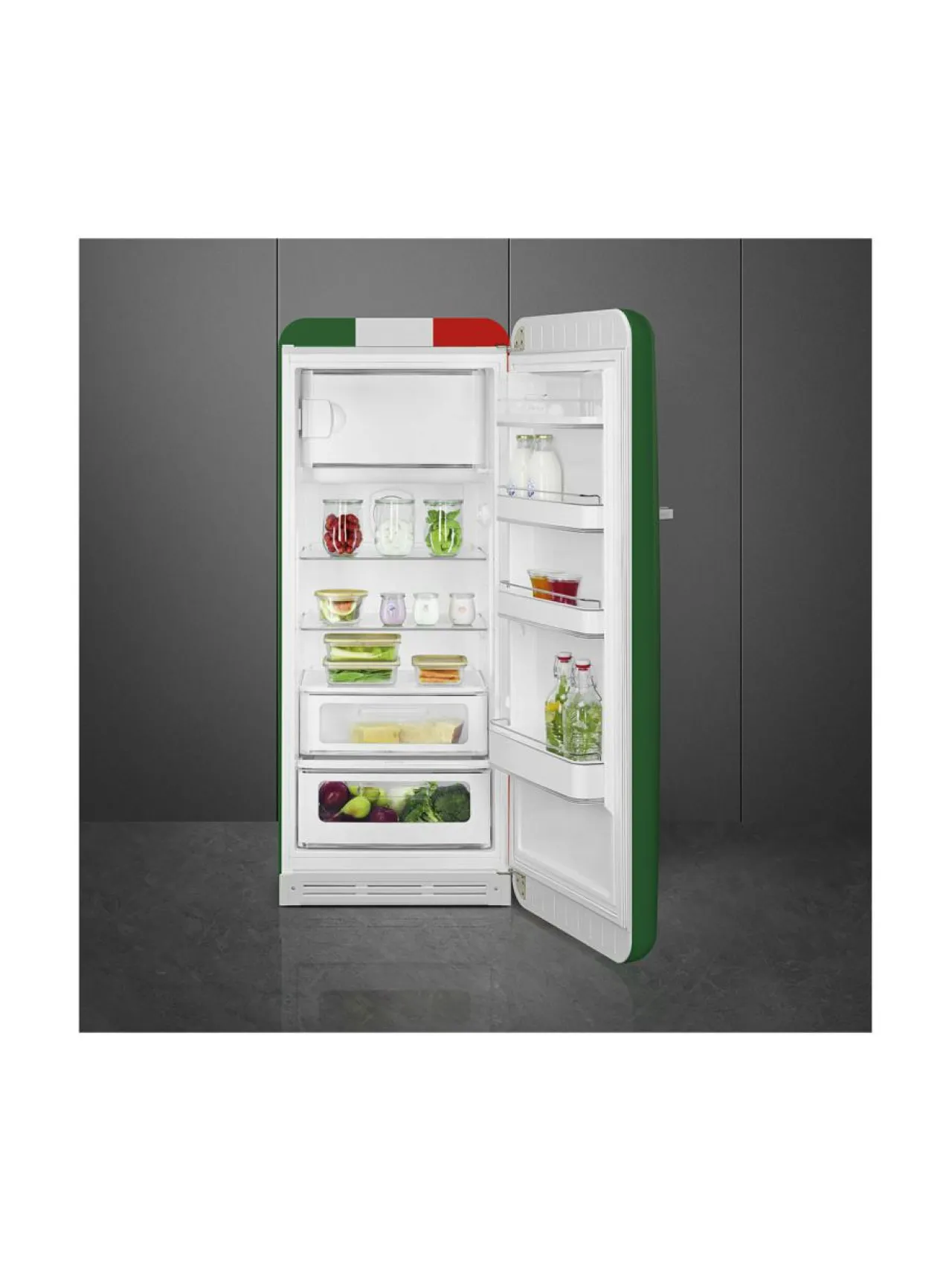 Jääkaapit Ja Pakastimet|Smeg FAB28RDIT5 Jääkaappi, 'Italian flag' oikeakätinen