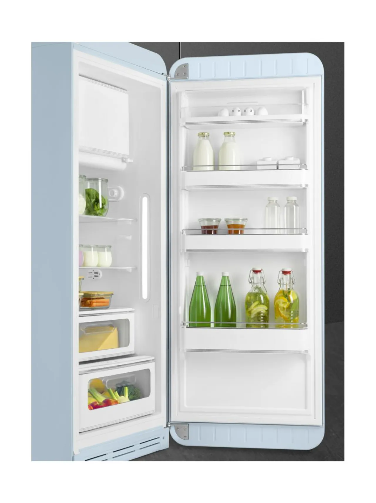 Jääkaapit Ja Pakastimet|Smeg FAB28RPB5 Jääkaappi, pastellinsininen oikeakätinen