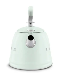 Tee, Kahvi & Vesi|Smeg viheltävä vesipannu WKF01PG, pastellinvihreä