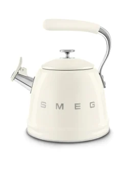 Tee, Kahvi & Vesi|Smeg viheltävä vesipannu WKF01CR, kermanvalkoinen