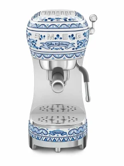 Kahvin- & Vedenkeittimet|Smeg x Dolce & Gabbana "Blu Mediterraneo" -käsikäyttöinen espressokone WHITE &AMP; BLUE