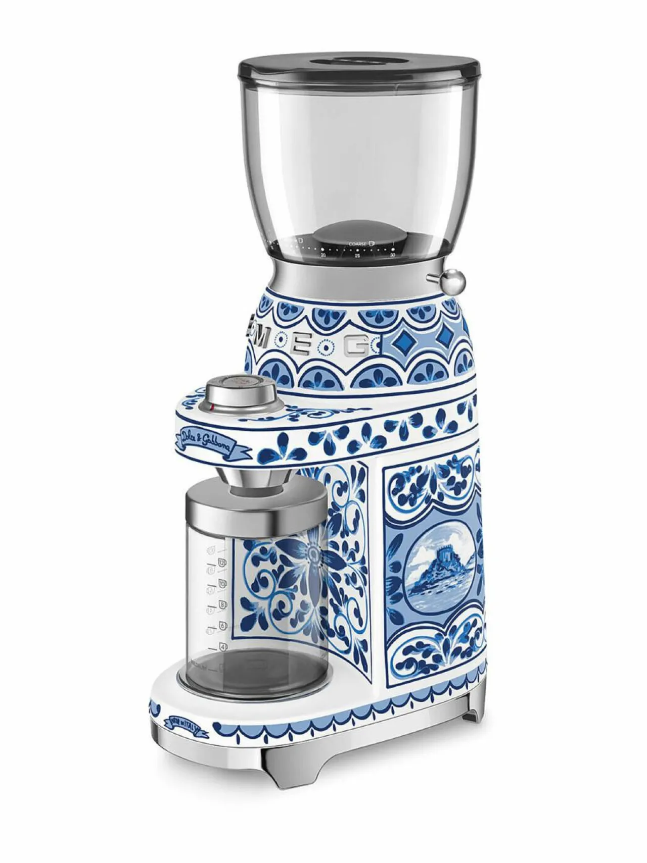 Kahvin- & Vedenkeittimet|Smeg x Dolce & Gabbana "Blu Mediterraneo" -kahvimylly WHITE & BLUE