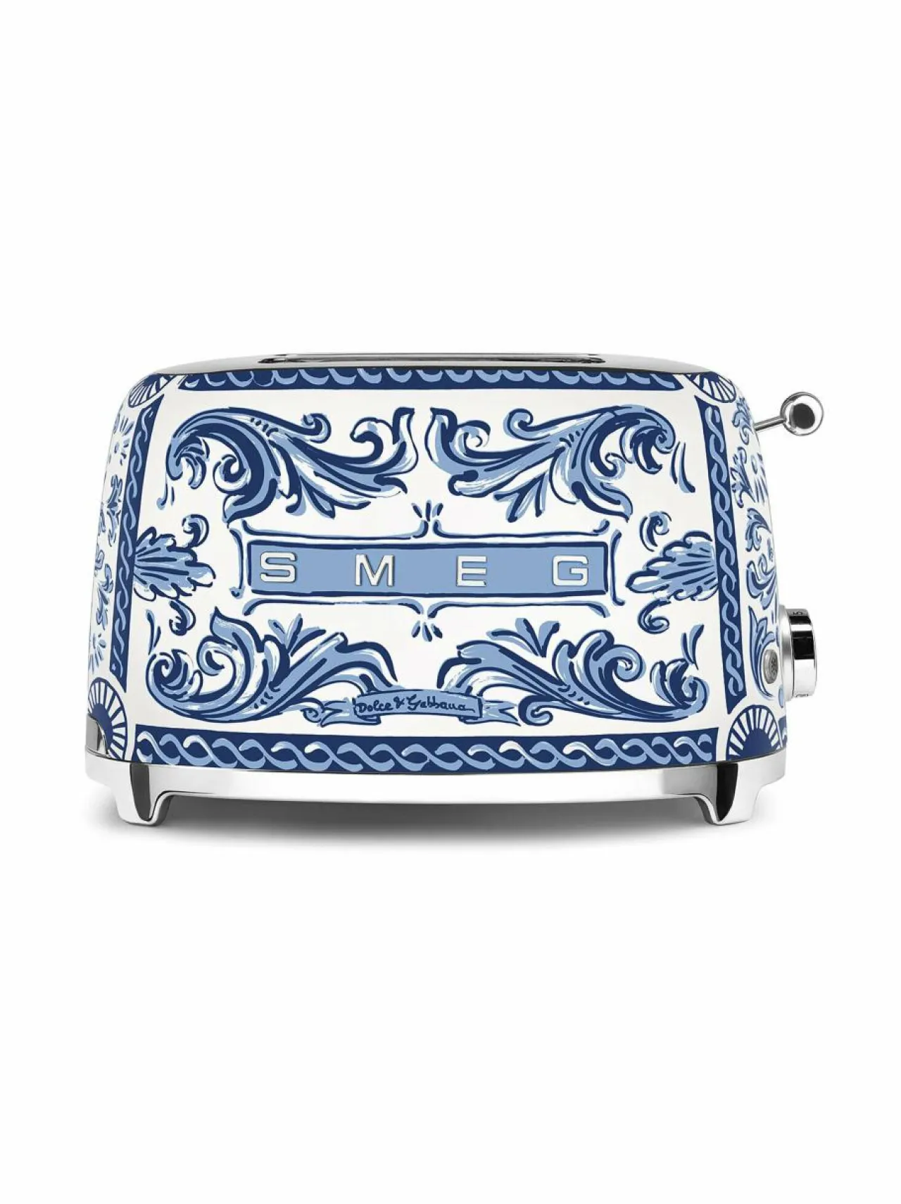 Leivänpaahtimet|Smeg x Dolce & Gabbana "Blu Mediterraneo" -leivänpaahdin, 2 viipaleelle WHITE & BLUE