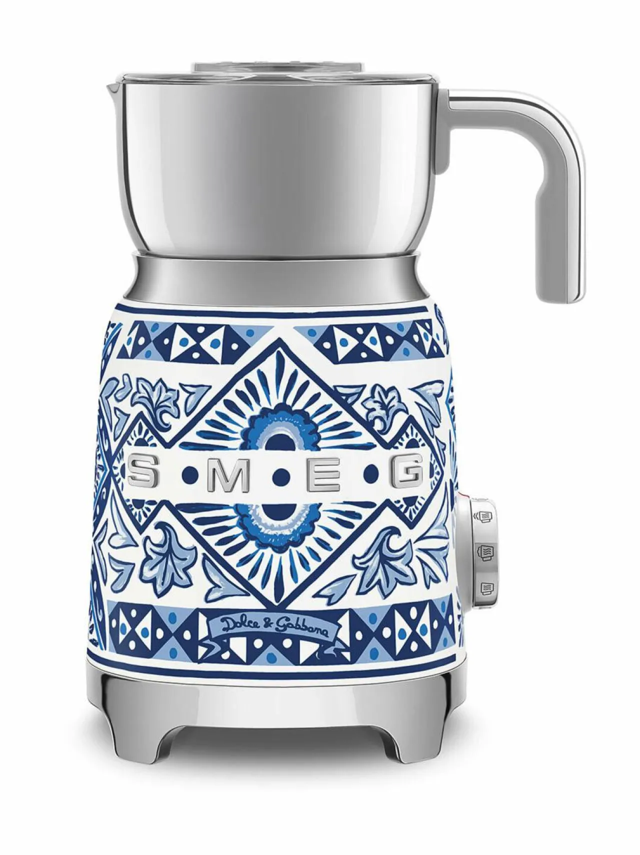 Kahvin- & Vedenkeittimet|Smeg x Dolce & Gabbana "Blu Mediterraneo" -maidonvaahdotin WHITE & BLUE