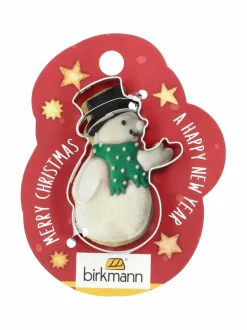 Leivonta|Birkmann Snowman-piparkakkumuotti, 5,6 cm STEEL