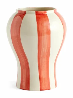 Koriste-Esineet|HAY Sobremesa Stripe S -maljakko 19 x 22 cm RED