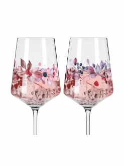 Lasit|Ritzenhoff Sommersonett-viinilasi 2 kpl BLUE, RED, ROSA