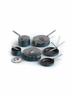 Keitto- & Paistoastiat|Joseph Joseph Space™ Non-Stick - kattila- ja paistinpannusarja 6-osainen GREY