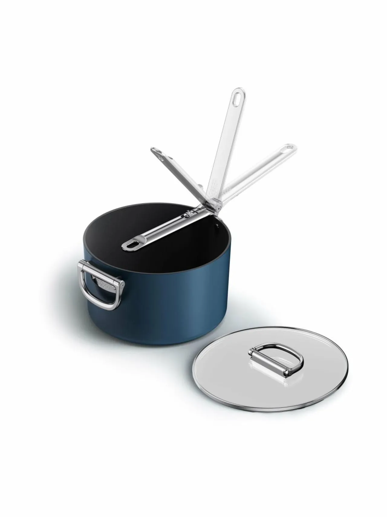 Keitto- & Paistoastiat|Joseph Joseph Space™ Non-stick Saucepan & Lid -kasari + kansi 6 l GREY