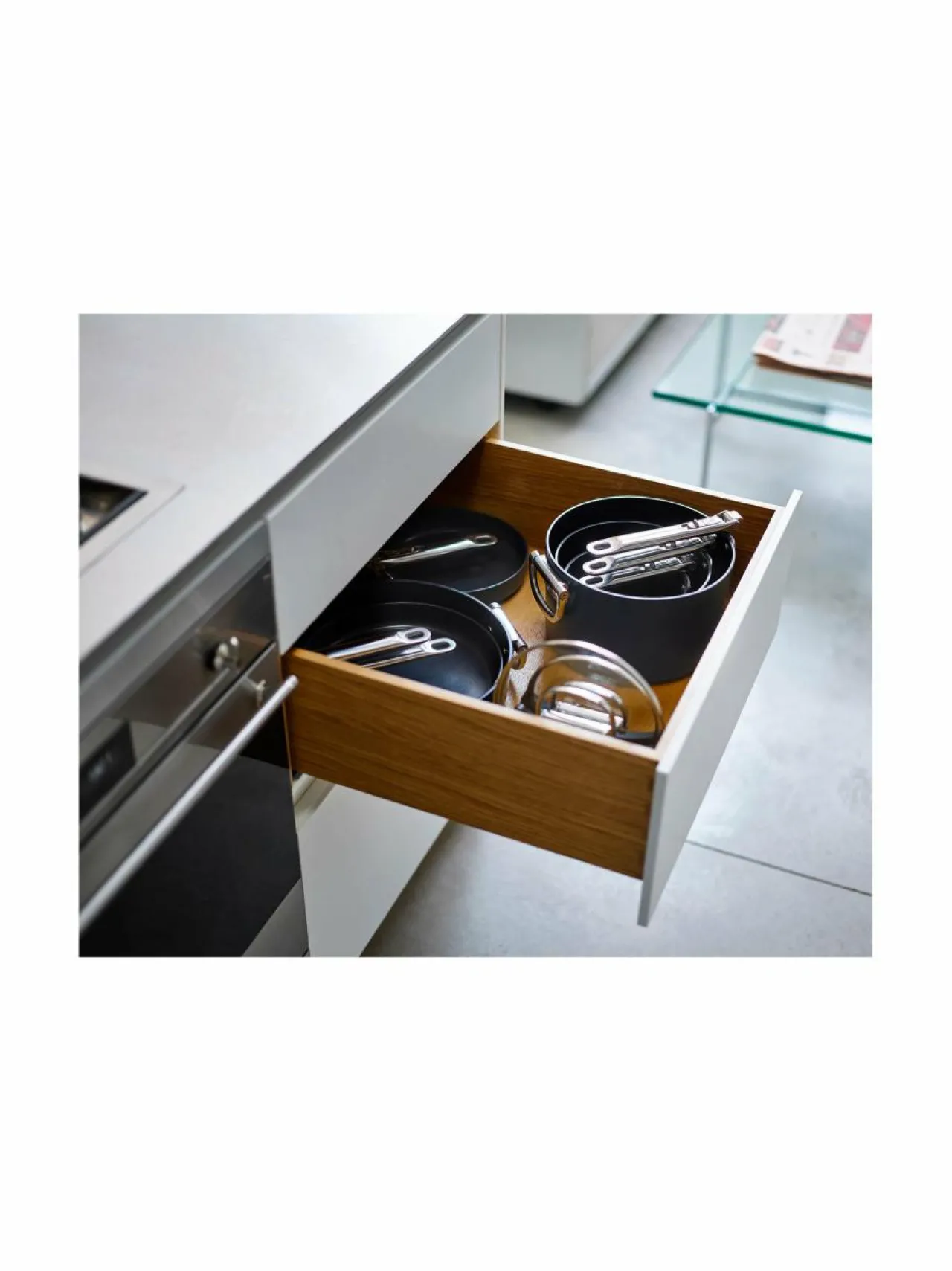 Keitto- & Paistoastiat|Joseph Joseph Space™ Non-stick Saucepan & Lid -kasari + kansi 6 l GREY