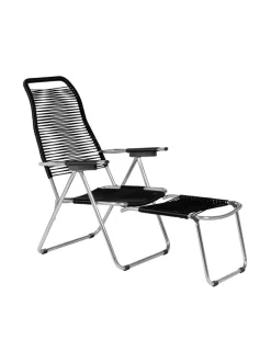 Puutarhakalusteet & Pehmusteet|FIAM Spaghetti aurinkotuoli MUSTA