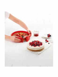 Leivonta|Lékué Springform Cake Mould with Plate -muotti 23 cm RED