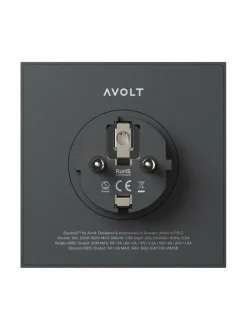 Turvatuotteet|Avolt Square 2 USB-C -lisäpistorasia BLACK