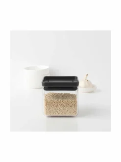 Keittiötarvikkeet|Brabantia Square Canister -säilytyspurkki 0,7 l DARK GREY