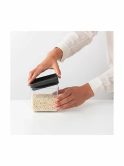 Keittiötarvikkeet|Brabantia Square Canister -säilytyspurkki 0,7 l DARK GREY