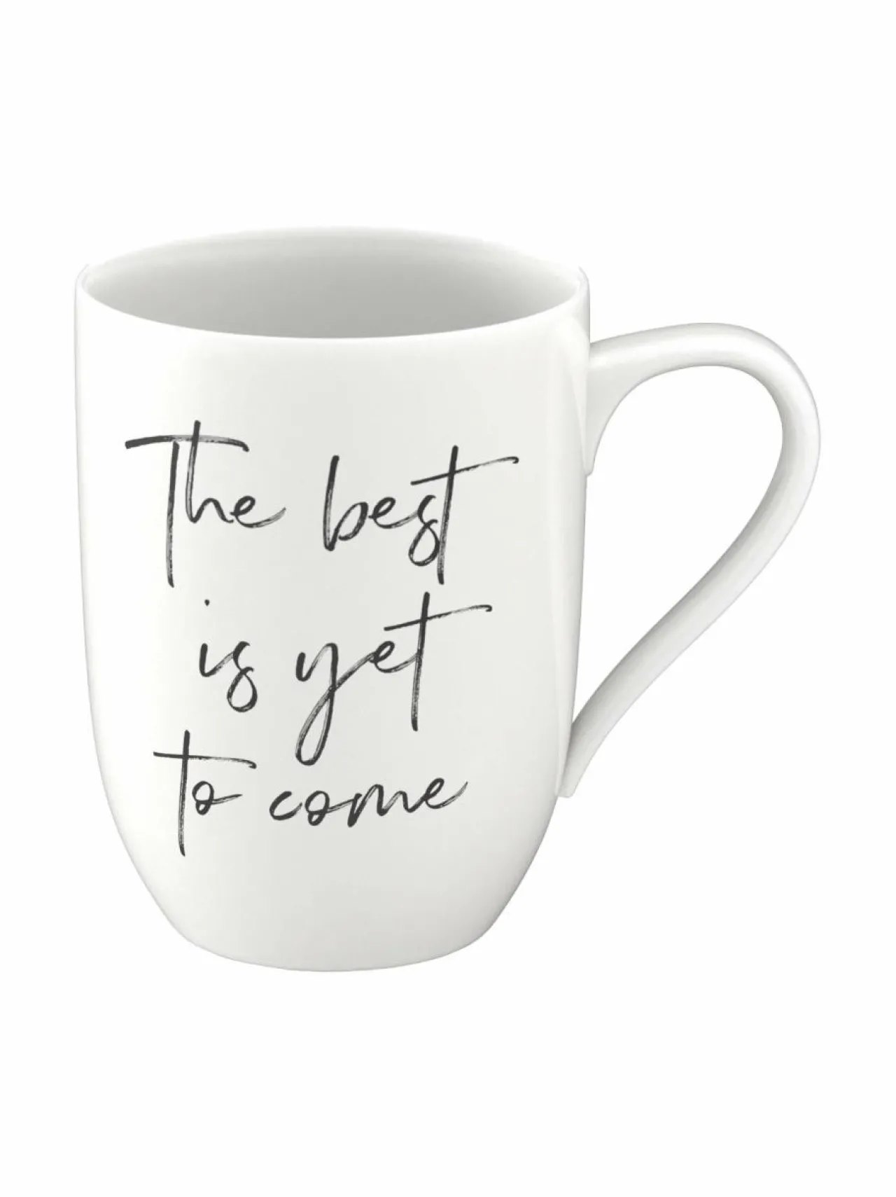 Mukit & Kupit & Asetit|Villeroy & Boch Statement Mug The Best Yet To Come -muki 300 ml BLACK WHITE