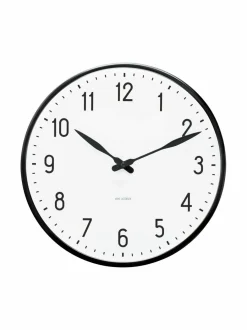 Peilit, Kellot & Kehykset|Arne Jacobsen Station-seinäkello ø 29 cm VALKOINEN/MUSTA