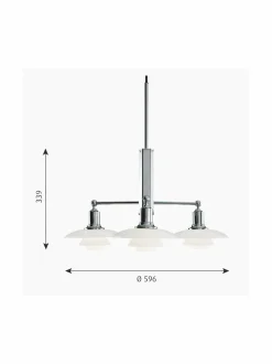 Kattovalaisimet|Louis Poulsen STEM FIT 3 BRANCH -kattovalaisin CHROME/WHITE OPAL GLASS