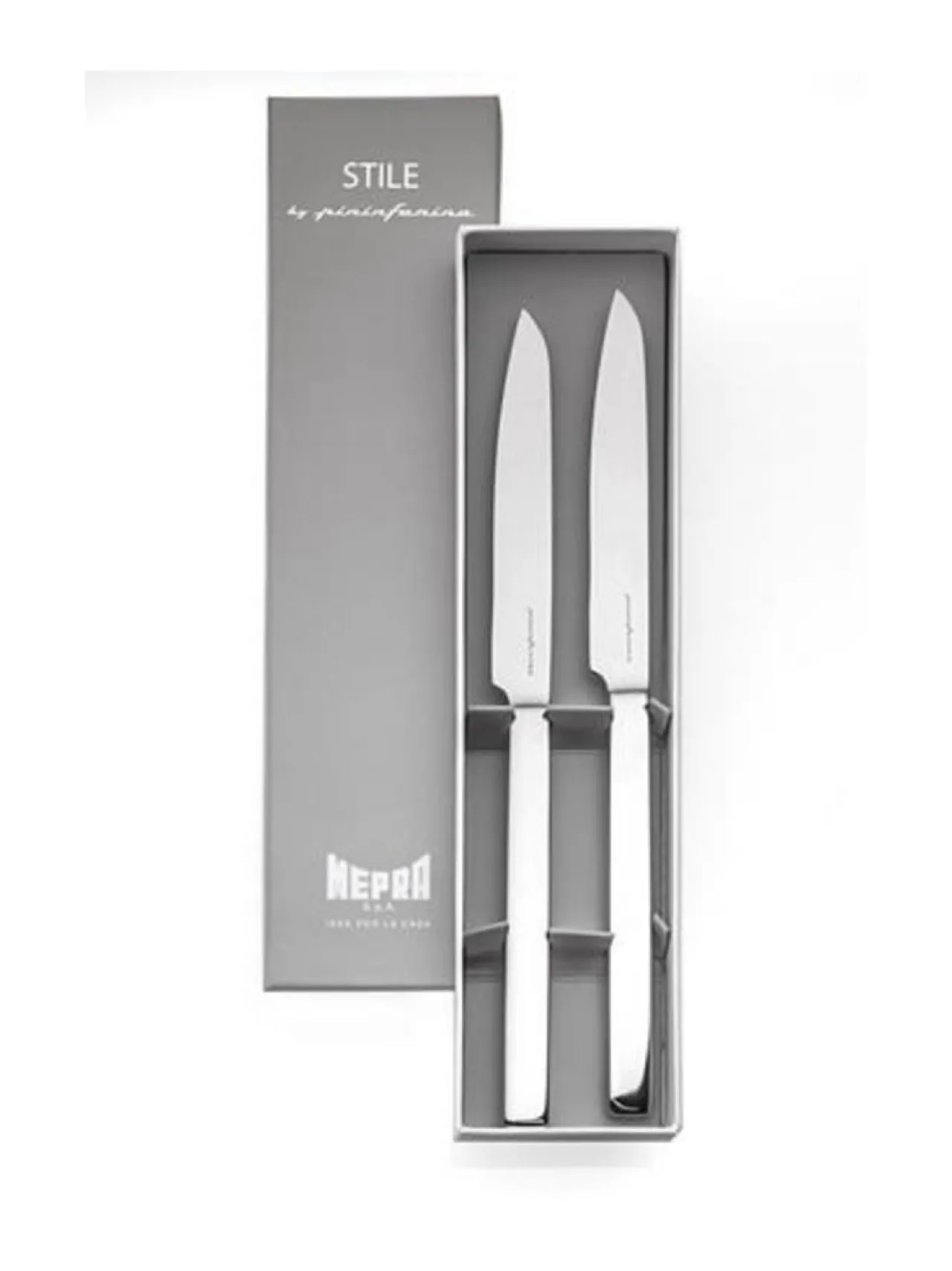 Aterimet & Tarjoiluvälineet|Mepra Stile by Pininfarina-pihviveitsi 2 kpl lahjapakkauksessa