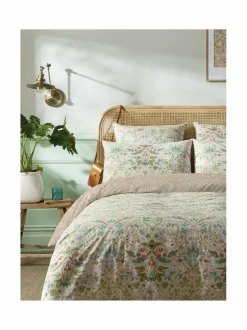 Liinavaatteet|William Morris At Home Strawberry Thief -satiinipussilakanasetti 54 PINK