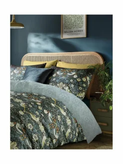 Liinavaatteet|William Morris At Home Strawberry Thief -satiinipussilakanasetti 14 INDIGO