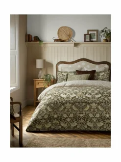 Liinavaatteet|William Morris At Home Strawberry Thief -satiinipussilakanasetti 00 BLACK