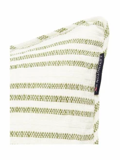 Sisustustyynyt|Lexington Stripe Structured -pellavasekoitetyynynpäällinen, 50 x 50 cm 1800-SH25 WHITE/GREEN
