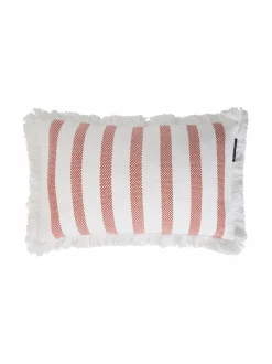 Sisustustyynyt|Lexington Striped Fringe -sisustustyyny 30 x 50 cm WHITE/CORAL
