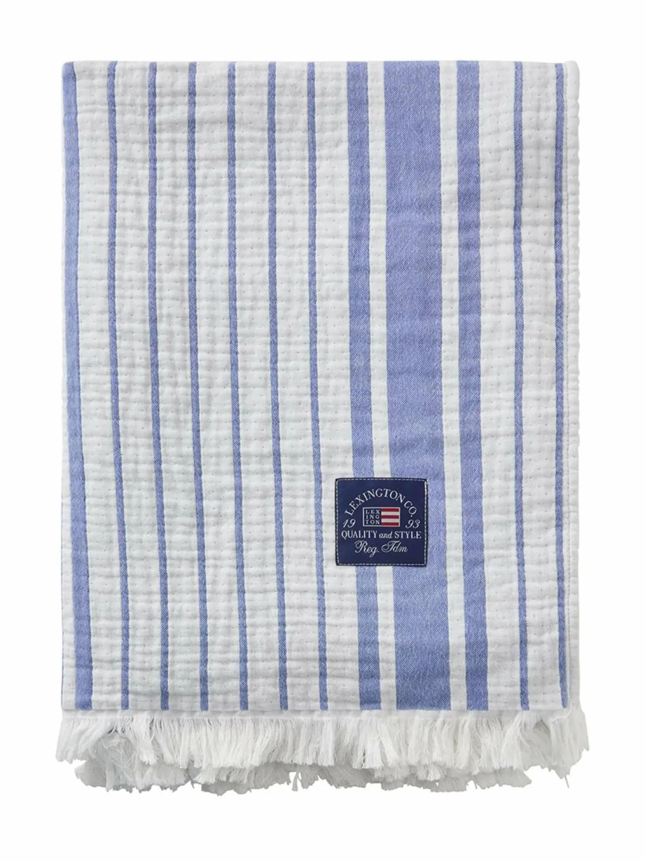 Huovat & Päiväpeitot|Lexington Striped-peite WHITE/BLUE