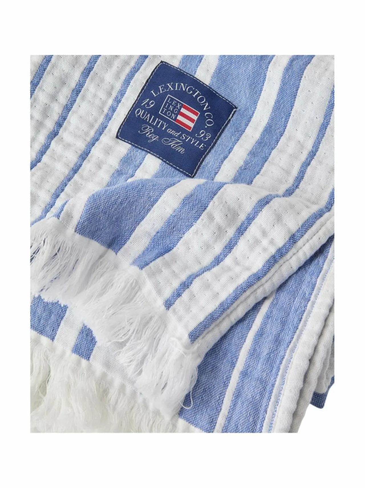 Huovat & Päiväpeitot|Lexington Striped-peite WHITE/BLUE