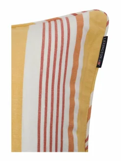 Sisustustyynyt|Lexington Striped-tyynynpäällinen CORAL/YELLOW