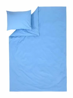 Liinavaatteet|Casa Stockmann Studio-pussilakana puuvillaperkaalista LAKE BLUE