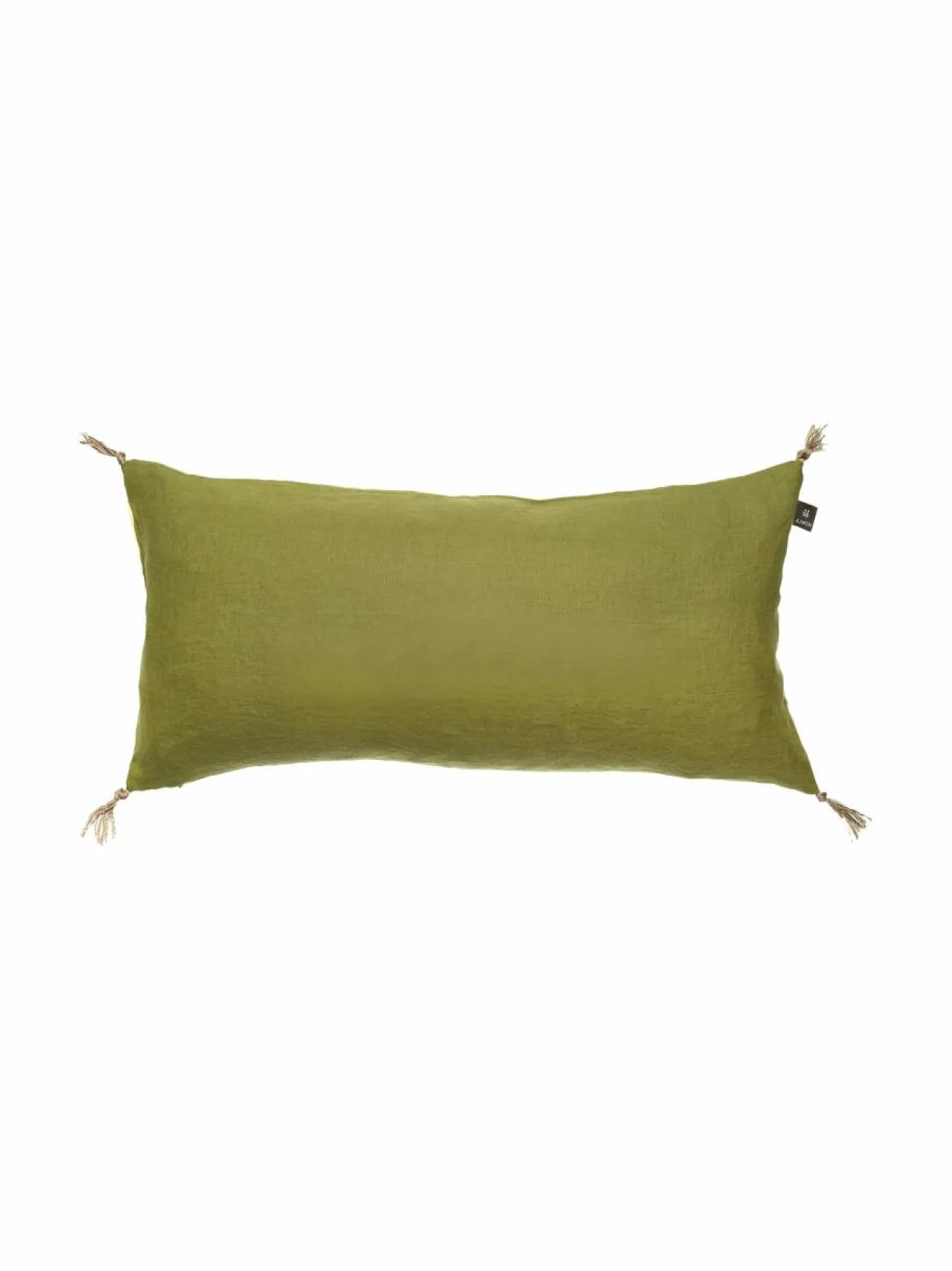 Sisustustyynyt|Himla Sunshine Tassel -pellavatyynynpäällinen GREENERY