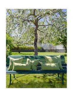 Sisustustyynyt|Himla Sunshine Tassel -pellavatyynynpäällinen GREENERY