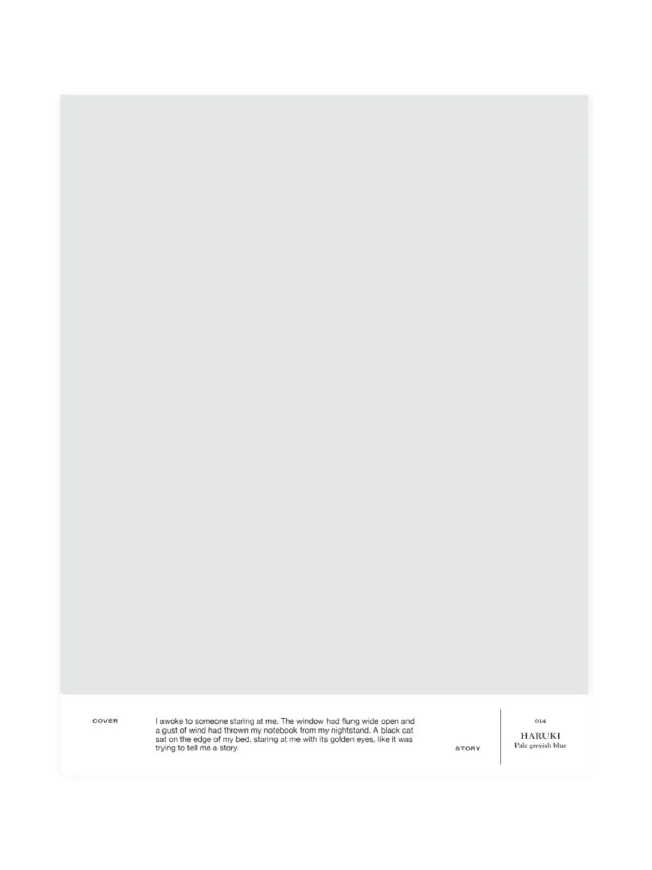 Maalit|Cover Story Sävymalli 014 HARUKI - pale cold grey
