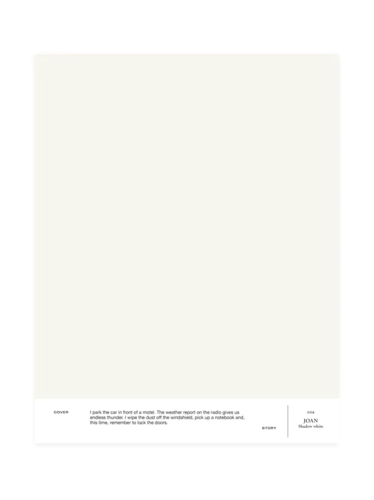 Maalit|Cover Story Sävymalli 004 JOAN - shadow white