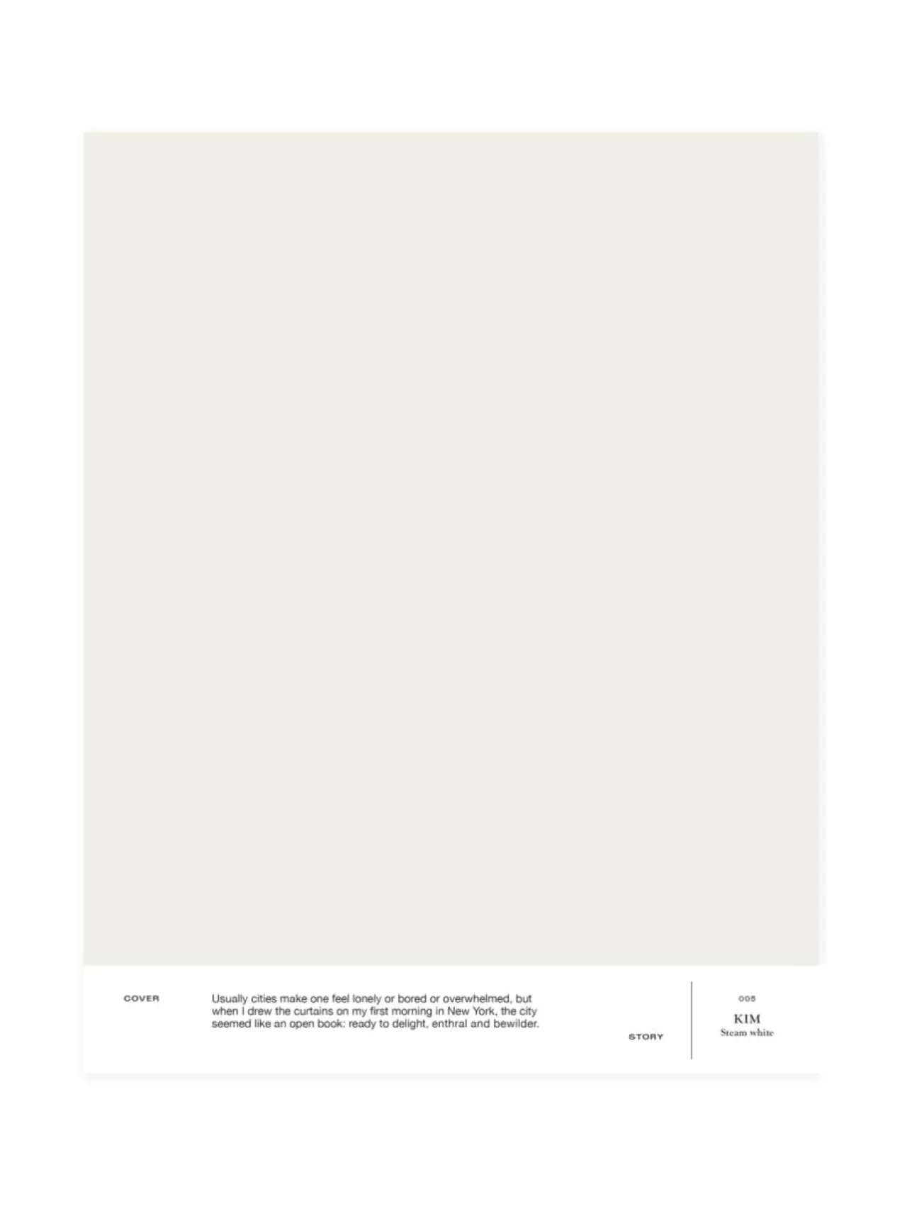 Maalit|Cover Story Sävymalli 005 KIM - steam white