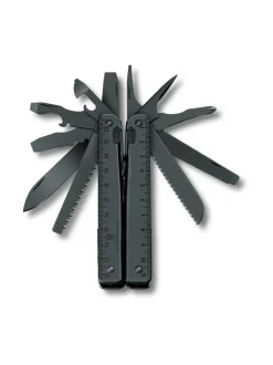 Retkeilytarvikkeet|Victorinox Swiss Army Knives SwissTool Burnished kotelossa MUSTA