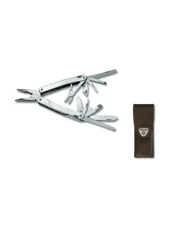 Retkeilytarvikkeet|Victorinox Swiss Army Knives SwissTool Spirit X nahkakotelossa ROSTERI