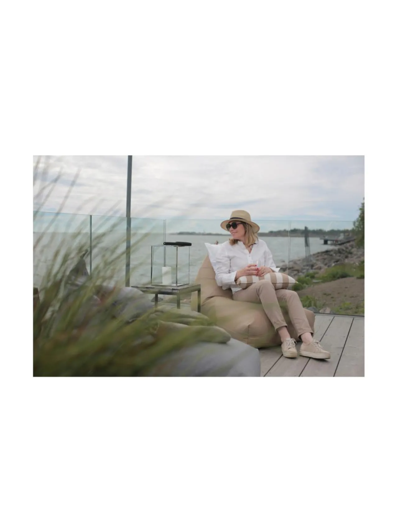 Puutarhakalusteet & Pehmusteet|Nordic Swan Living Syli- säänkestävä säkkituolisetti TOFFEE