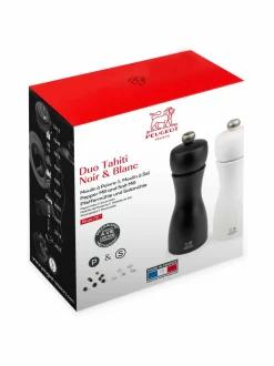 Keittiötarvikkeet|Peugeot Tahiti-maustemyllypakkaus 15 cm MUSTA JA VALKOINEN