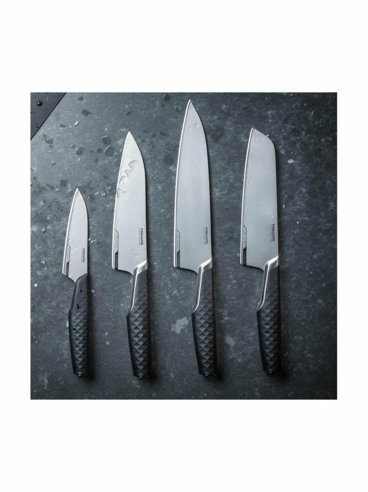 Keittiötarvikkeet|Fiskars Taiten -keskikokoinen kokinveitsi, 16 cm BLACK