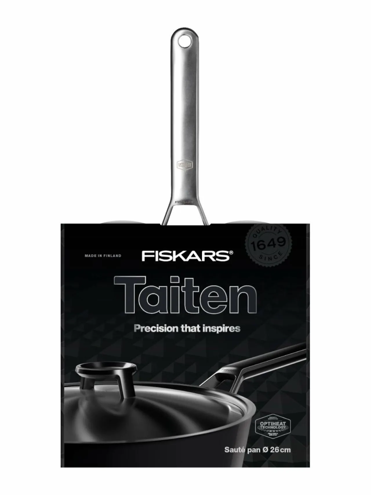 Keitto- & Paistoastiat|Fiskars Taiten -paistokasari, 26 cm BLACK