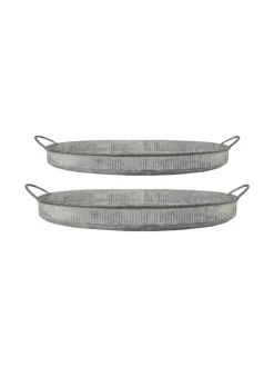 Tarjoiluastiat|Chic Antique Tarjotin setti / 2 tarjotinta METALLI