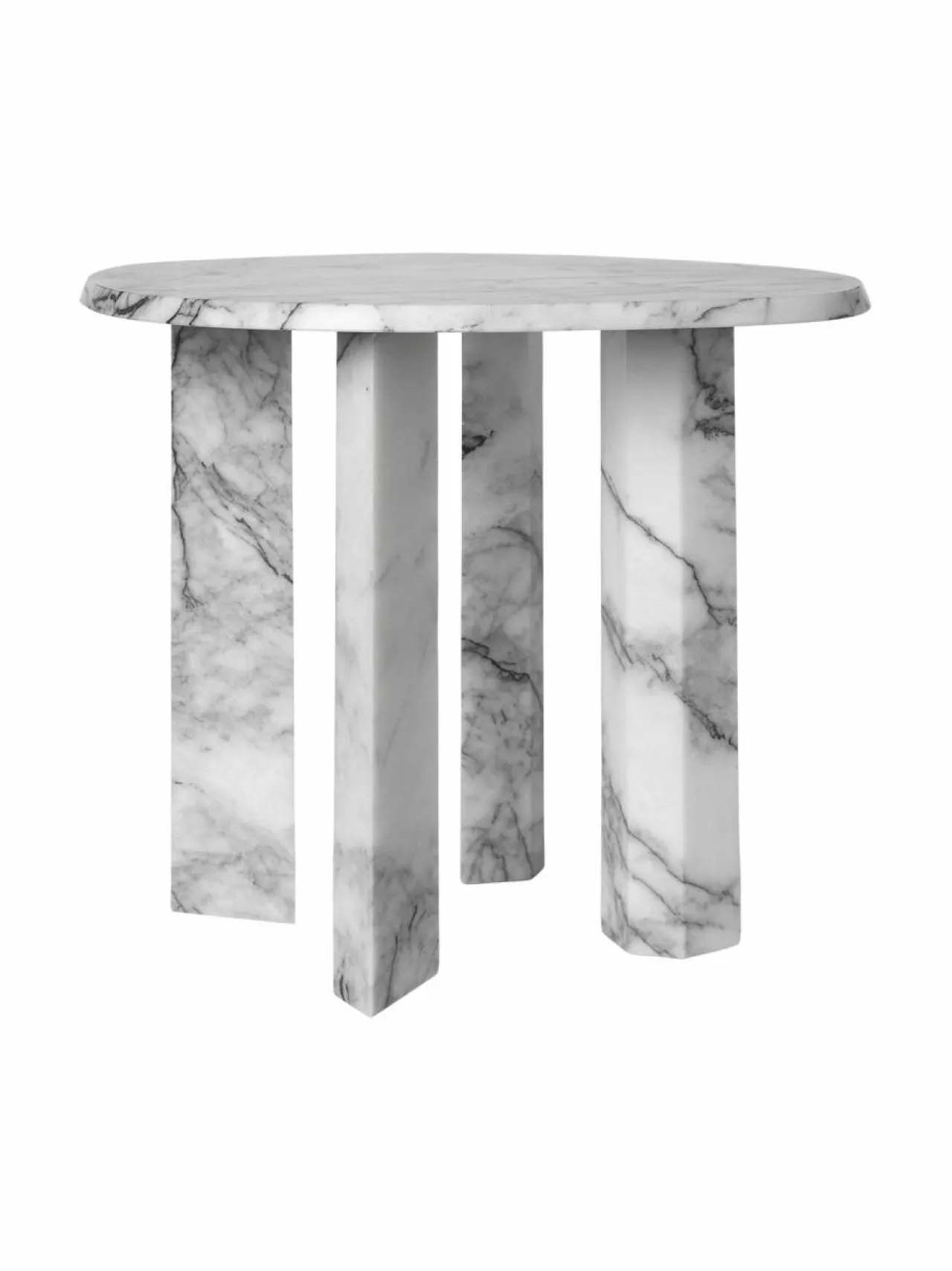 Pöydät|Ferm Living Taula-marmorinen sivupöytä WHITE/CHARCOAL