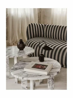 Pöydät|Ferm Living Taula-marmorinen sivupöytä WHITE/CHARCOAL