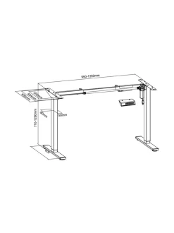 Työpöydät|Top-Cousins TC Desk Duo One sähköpöydänrunko - Valkoinen