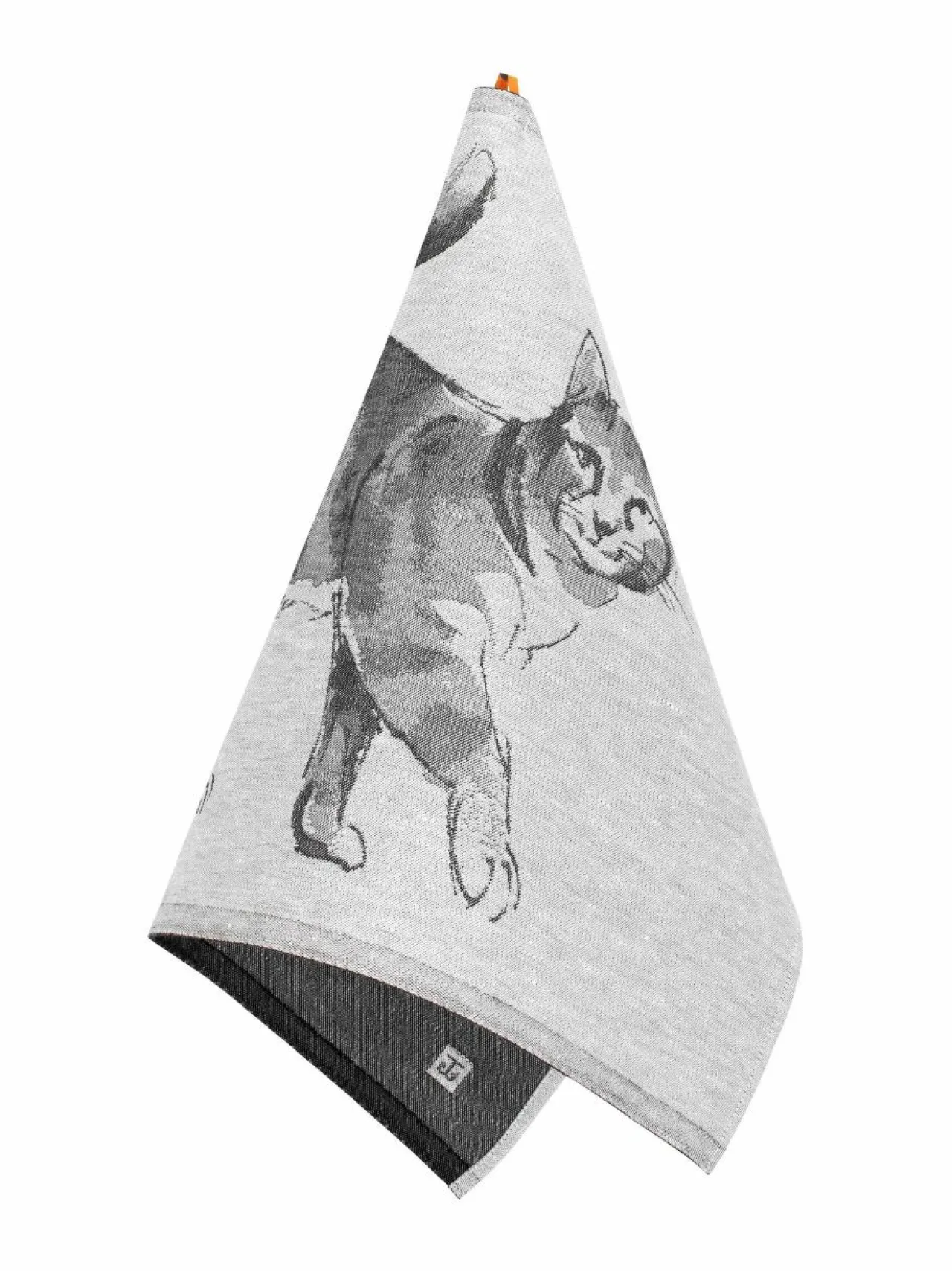 Keittiö- & Kattaustekstiilit|Lapuan Kankurit Teemu Järvi x KISSA -keittiöpyyhe pellavasekoitteesta 46 x 70 cm 9 WHITE-BLACK