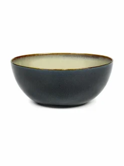 Lautaset & Kulhot|Serax Terres De Rêves M -kulho ⌀ 13,7 cm MISTY GREY / DARK BLUE (HARMAA/SININEN)