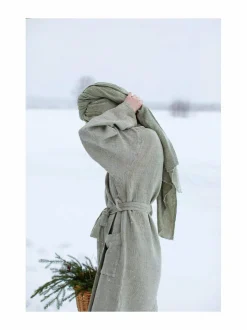 Kylpyhuonetekstiilit|Lapuan Kankurit Terva-kylpytakki 73 WHITE-OLIVE